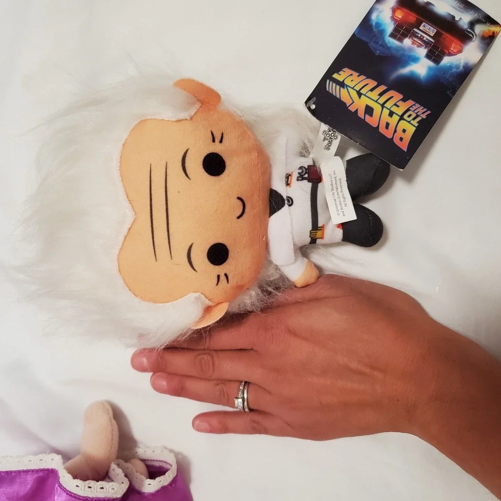 Back To The Future - Doc Brown - Chibi Plush Toy Factory Movie Stuffed Doll- NWT